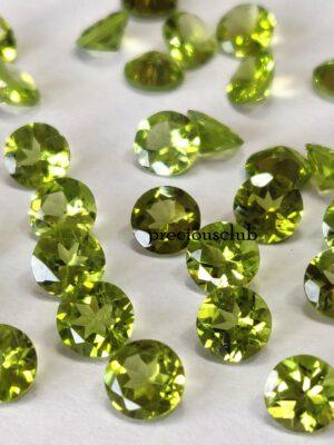 Natural 4 mm Peridot Round Faceted AAA Quality – Peridot Round Faceted 4 MM