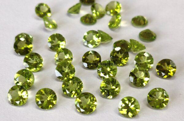 Natural 4 mm Peridot Round Faceted AAA Quality – Peridot Round Faceted 4 MM