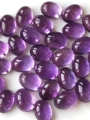 Natural 10×12 mm African Amethyst Oval Cabochon Flat Back AAA Quality – Amethyst Oval Cabochon