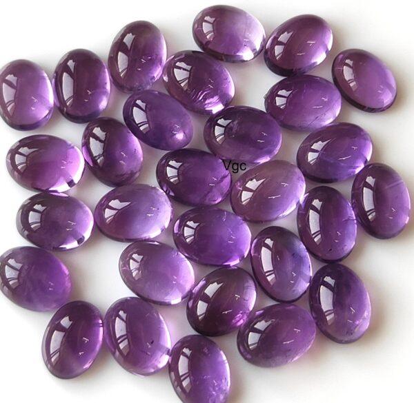Natural 10×12 mm African Amethyst Oval Cabochon Flat Back AAA Quality – Amethyst Oval Cabochon