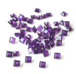 Natural 2 mm African Amethyst Square Faceted AAA Quality – Amethyst Square Faceted 2mm