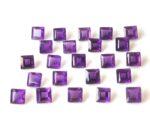 Natural 6 mm African Amethyst Square Faceted AAA Quality – Amethyst Square Faceted 6mm