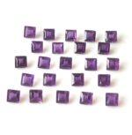Natural 6 mm African Amethyst Square Faceted AAA Quality – Amethyst Square Faceted 6mm