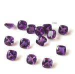 Natural 4 mm African Amethyst Cushion Faceted AAA Quality – Amethyst Cushion Faceted 4mm