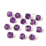 Natural 4 mm African Amethyst Cushion Faceted AAA Quality – Amethyst Cushion Faceted 4mm