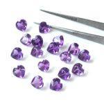 Natural 10 mm African Amethyst Heart Faceted AAA Quality – Amethyst Heart Faceted 10mm