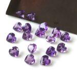 Natural 10 mm African Amethyst Heart Faceted AAA Quality – Amethyst Heart Faceted 10mm