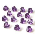 Natural 10 mm African Amethyst Heart Faceted AAA Quality – Amethyst Heart Faceted 10mm