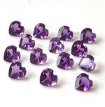 Natural 10 mm African Amethyst Heart Faceted AAA Quality – Amethyst Heart Faceted 10mm