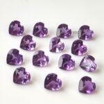 Natural 10 mm African Amethyst Heart Faceted AAA Quality – Amethyst Heart Faceted 10mm