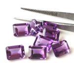 Natural 4×6 mm African Amethyst Octagon Faceted AAA Quality – Amethyst Octagon Faceted 4x6mm