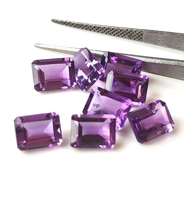 Natural 4×6 mm African Amethyst Octagon Faceted AAA Quality – Amethyst Octagon Faceted 4x6mm