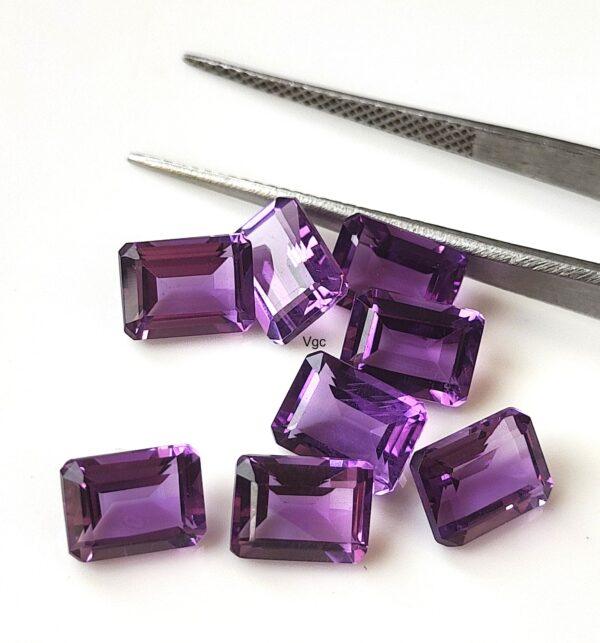 Natural 4×6 mm African Amethyst Octagon Faceted AAA Quality – Amethyst Octagon Faceted 4x6mm
