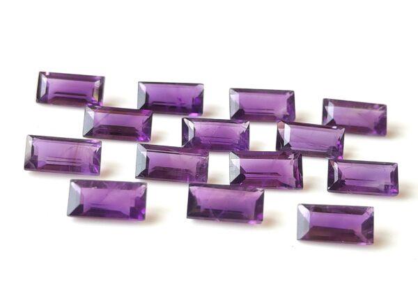 Natural 1.5x3mm African Amethyst Baguette Faceted AAA Quality – Amethyst Baguette Faceted 1.5x3mm