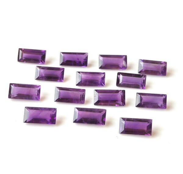 Natural 2.5×5 mm African Amethyst Baguette Faceted AAA Quality – Amethyst Baguette Faceted 2.5x5mm