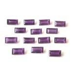 Natural 2.5×5 mm African Amethyst Baguette Faceted AAA Quality – Amethyst Baguette Faceted 2.5x5mm