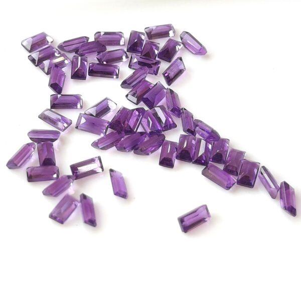 Natural 1.5x3mm African Amethyst Baguette Faceted AAA Quality – Amethyst Baguette Faceted 1.5x3mm
