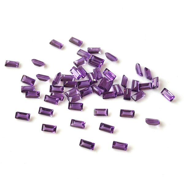 Natural 1.5x3mm African Amethyst Baguette Faceted AAA Quality – Amethyst Baguette Faceted 1.5x3mm