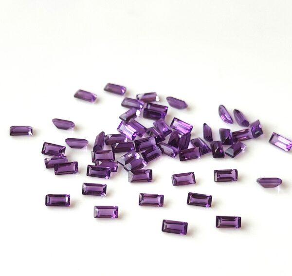 Natural 1.5x3mm African Amethyst Baguette Faceted AAA Quality – Amethyst Baguette Faceted 1.5x3mm