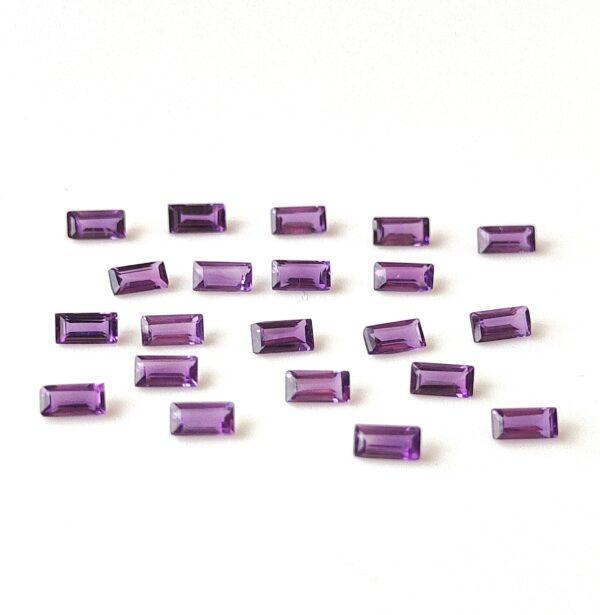 Natural 1.5x3mm African Amethyst Baguette Faceted AAA Quality – Amethyst Baguette Faceted 1.5x3mm