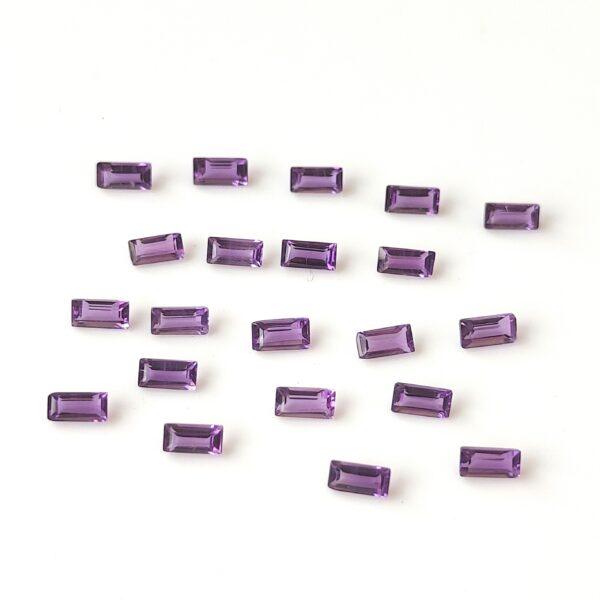 Natural 1.5x3mm African Amethyst Baguette Faceted AAA Quality – Amethyst Baguette Faceted 1.5x3mm