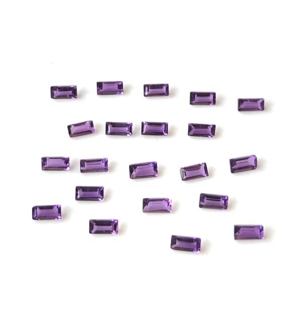 Natural 1.5x3mm African Amethyst Baguette Faceted AAA Quality – Amethyst Baguette Faceted 1.5x3mm