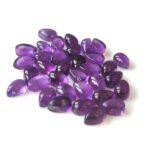 Natural 3×5 mm African Amethyst Pear Cabochon Flat Back AAA Quality – Amethyst Pear Cabochon