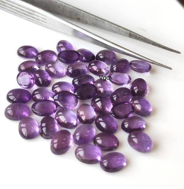 Natural 10×12 mm African Amethyst Oval Cabochon Flat Back AAA Quality – Amethyst Oval Cabochon