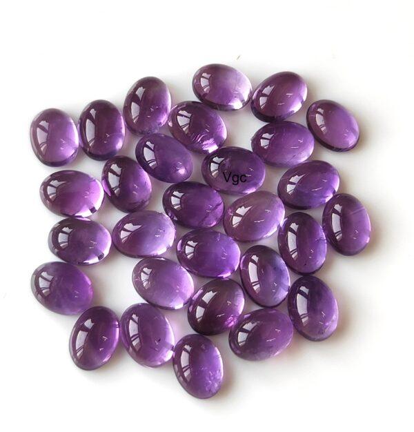 Natural 10×12 mm African Amethyst Oval Cabochon Flat Back AAA Quality – Amethyst Oval Cabochon
