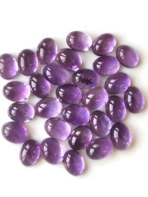 Natural 3×5 mm African Amethyst Oval Cabochon Flat Back AAA Quality – Amethyst Oval Cabochon