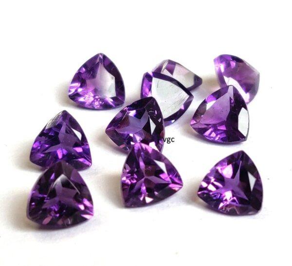 Natural 5 mm African Amethyst Trillion Faceted AAA Quality – Amethyst Trillion Faceted 5mm