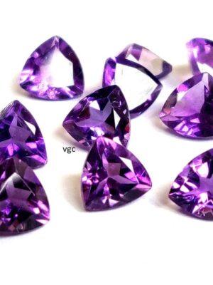Natural 10 mm African Amethyst Trillion Faceted AAA Quality – Amethyst Trillion Faceted 10mm