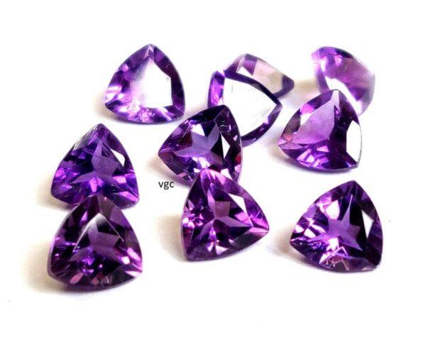 Natural 3 mm African Amethyst Trillion Faceted AAA Quality – Amethyst Trillion Faceted 3mm