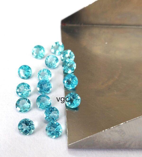 Natural 3 mm Apatite Round Faceted AAA Quality – Apatite Round Faceted 3mm