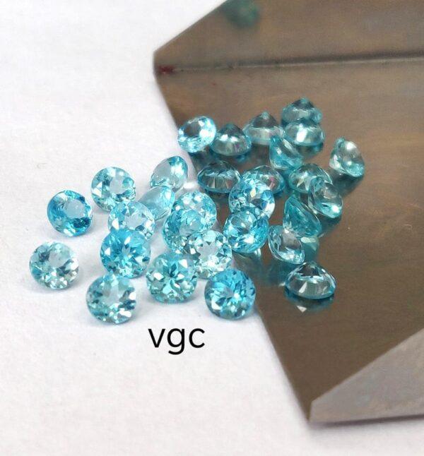 Natural 3 mm Apatite Round Faceted AAA Quality – Apatite Round Faceted 3mm