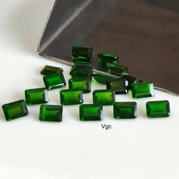 Natural 4×6 mm Chrome Diopside Octagon Cut Faceted AAA Quality – Chrome Diopside Octagon Faceted 4x6mm