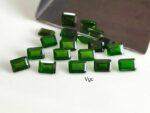 Natural 4×6 mm Chrome Diopside Octagon Cut Faceted AAA Quality – Chrome Diopside Octagon Faceted 4x6mm