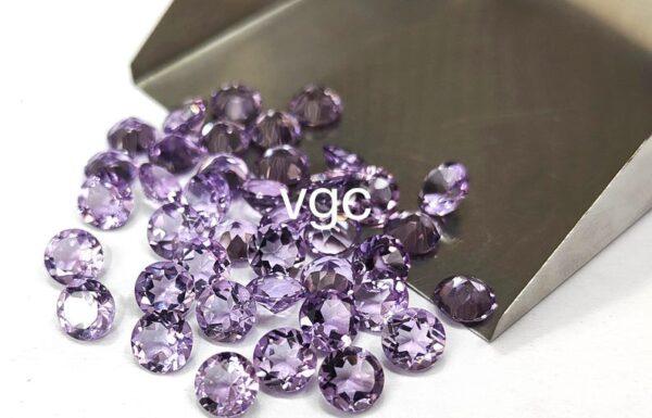 Natural 7 mm Pink Amethyst Round Faceted AAA Quality – Amethyst Round Faceted 7mm