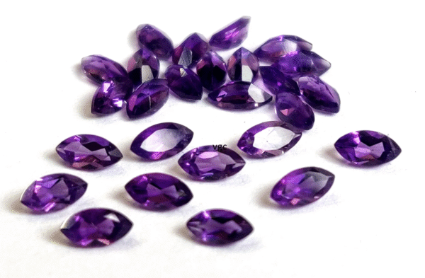 Natural 4×8 mm African Amethyst Marquise Faceted AAA Quality – Amethyst Marquise Faceted 4x8mm