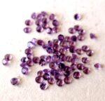 Natural 1 mm African Amethyst Round Faceted AAA Quality – Amethyst Round Faceted 1mm