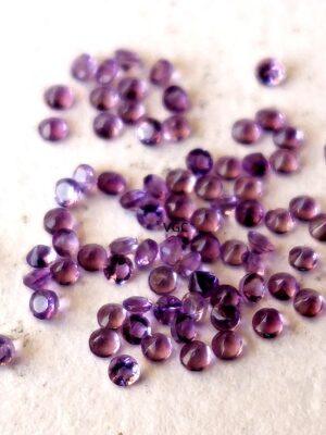 Natural 1 mm African Amethyst Round Faceted AAA Quality – Amethyst Round Faceted 1mm