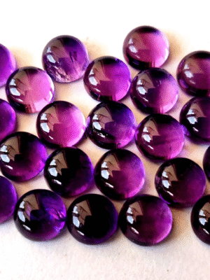 Natural 10 mm African Amethyst Round Cabochon Flat Back AAA Quality – Amethyst Round Cabochon
