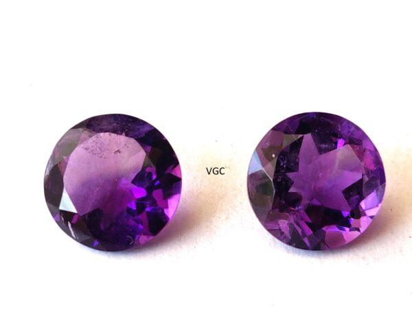 Natural 9 mm African Amethyst Round Faceted AAA Quality – Amethyst Round Faceted 9mm