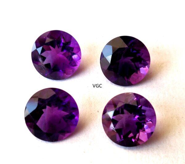 Natural 9 mm African Amethyst Round Faceted AAA Quality – Amethyst Round Faceted 9mm