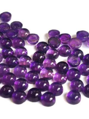 Natural 4 mm African Amethyst Round Cabochon Flat Back AAA Quality – Amethyst Round Cabochon