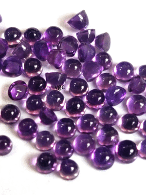 Natural 2 mm African Amethyst Round Cabochon Flat Back AAA Quality – Amethyst Round Cabochon