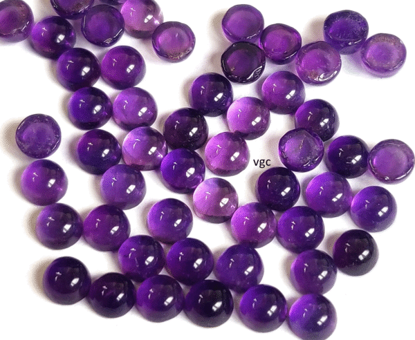 Natural 10 mm African Amethyst Round Cabochon Flat Back AAA Quality – Amethyst Round Cabochon