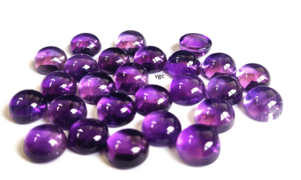 Natural 15 mm African Amethyst Round Cabochon Flat Back AAA Quality – Amethyst Round Cabochon