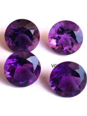 Natural 10 mm African Amethyst Round Faceted AAA Quality – Amethyst Round Faceted 10mm