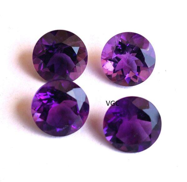 Natural 9 mm African Amethyst Round Faceted AAA Quality – Amethyst Round Faceted 9mm